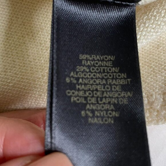 Liz Claiborne Vtg. Ivory Crochet Collar Sweater and Sleeve  Size 3X Cottage Y2K - Picture 5 of 11